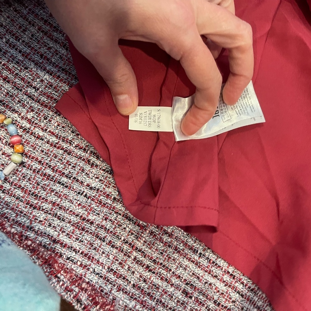 mwt banana republic Pink Tweed women’s Dress 10p - Picture 13 of 13